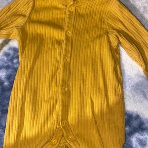 Cozy Mustard Kids Footie